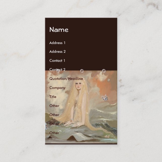 Tarjeta De Visita Plantilla de Mermaid (Anverso)