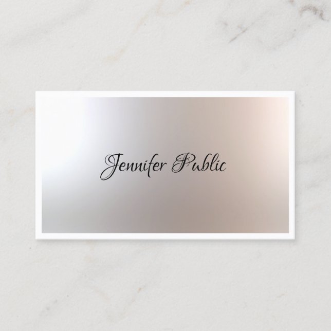 Tarjeta De Visita Plantilla de moda de Salón de belleza de escritura (Anverso)