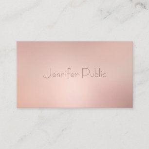Tarjeta De Visita Plantilla de moda elegante del oro color de rosa