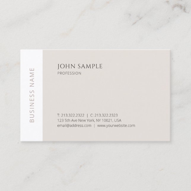 Tarjeta De Visita Plantilla de moda profesional simple y elegante (Anverso)