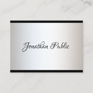 Tarjeta De Visita Plantilla de moda simple con guión de caligrafía e