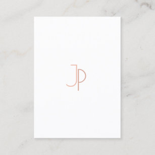 Tarjeta De Visita Plantilla de moda simple elegante del monograma