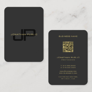 Tarjeta De Visita Plantilla de monograma de código QR Todopoderoso e
