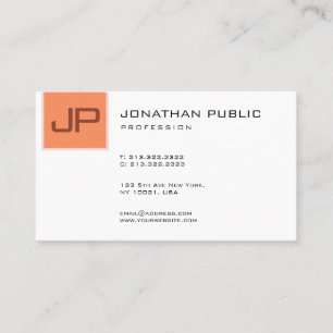 Tarjeta De Visita Plantilla de Monograma Moderno Personalizado