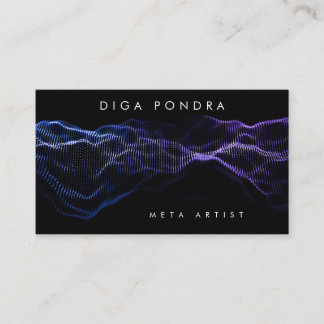 Tarjeta De Visita Plantilla de música moderna de onda de energía de