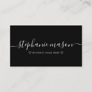 Tarjeta De Visita Plantilla de negocios Minimalista simple negro mod