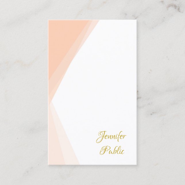 Tarjeta De Visita Plantilla de nombre de guión dorado manuscrita pro (Anverso)