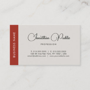 Tarjeta De Visita Plantilla de nombre de guión profesional elegante