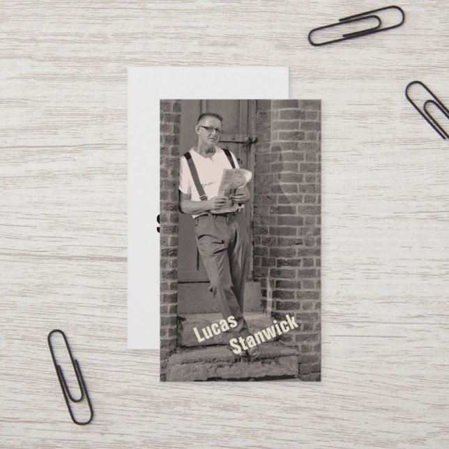 Tarjeta De Visita Plantilla de Personalizado fotográfico de construc (Anverso/Reverso In Situ)