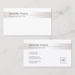 Tarjeta De Visita Plantilla de plata elegante glamurosa moderna pers