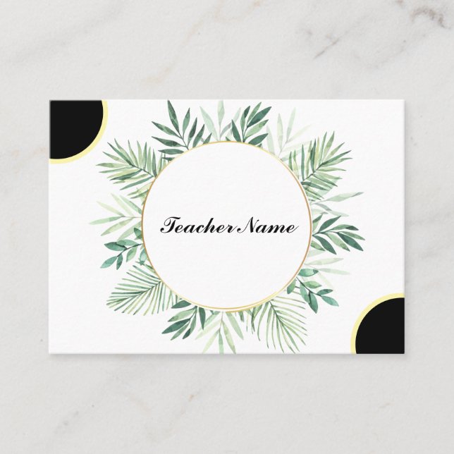 Tarjeta De Visita plantilla de profesor (Anverso)