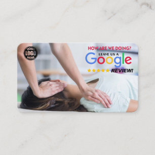 Tarjeta De Visita Plantilla de revisión de Google quiropráctico con
