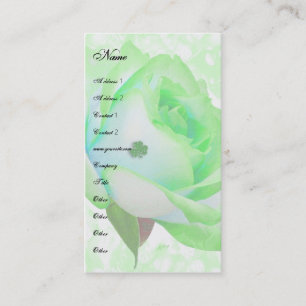 Tarjeta De Visita Plantilla de Rosa irlandesa