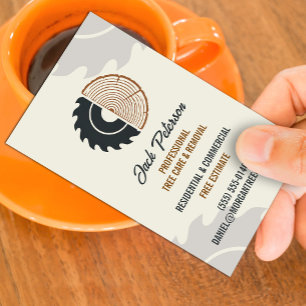 Tarjeta De Visita Plantilla de servicio de eliminación de árboles, c