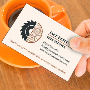 Tarjeta De Visita Plantilla de servicio de eliminación de árboles, c