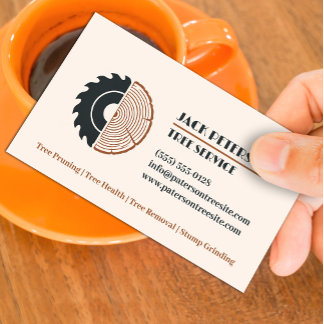 Tarjeta De Visita Plantilla de servicio de eliminación de árboles, c