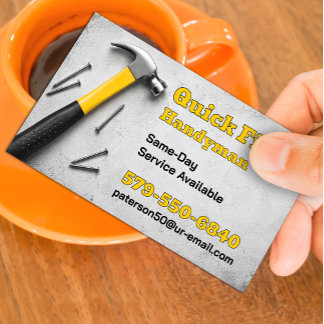 Tarjeta De Visita Plantilla de servicios de reparación de hogar el m