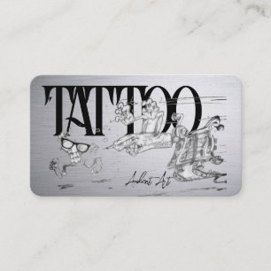 Tarjeta De Visita Plantilla de tatuaje potente, 3,5" x 2,5" para aut