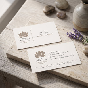 Tarjeta De Visita Plantilla de Terapeuta de Masaje