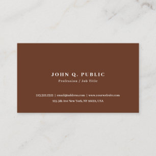 Tarjeta De Visita Plantilla de terracota simple elegante moderna per