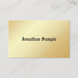 Tarjeta De Visita Plantilla de texto Glamorosa Faux Gold Old Persona