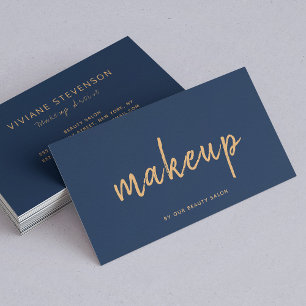 Tarjeta De Visita Plantilla de tipografía de artista de maquillaje d