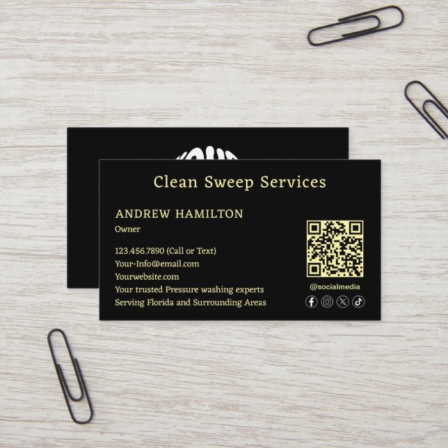 Tarjeta De Visita Plantilla de trabajo simple y moderna del servicio (Anverso/Reverso In Situ)