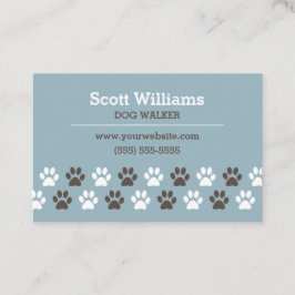 Tarjeta De Visita Plantilla del caminante del perro de la impresión