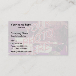 Tarjeta De Visita Plantilla del fondo de la filigrana de la foto