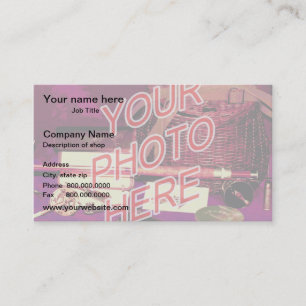 Tarjeta De Visita Plantilla del fondo de la filigrana de la foto