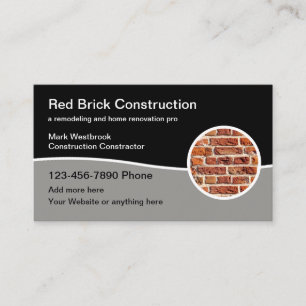 Tarjeta De Visita Plantilla editable del constructor de construcción