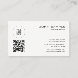 Tarjeta De Visita Plantilla elegante de código QR moderno Carga tu l