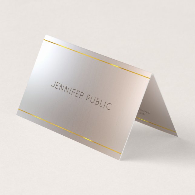Tarjeta De Visita Plantilla elegante de lujo moderna atractiva de (Anverso)