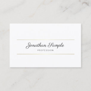Tarjeta De Visita Plantilla elegante de Moda de oro con guión de ma
