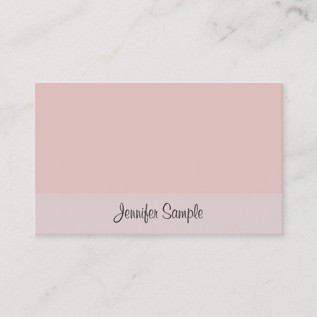 Tarjeta De Visita Plantilla elegante de texto de guión de caligrafía (Anverso)