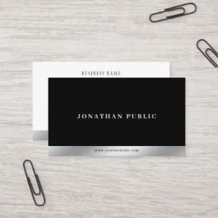 Tarjeta De Visita Plantilla elegante moderna personalizada negro bla