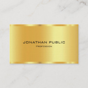 Tarjeta De Visita Plantilla Elegante Negro y Gold Premium Linen Luxu