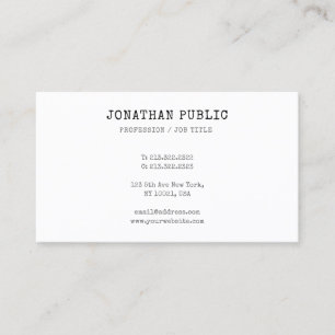 Tarjeta De Visita Plantilla elegante profesional del aspecto clásic