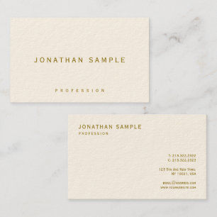 Tarjeta De Visita Plantilla elegante profesional texto dorado lujoso