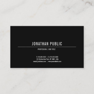 Tarjeta De Visita Plantilla Elegante Sencilla En Blanco Y Negro