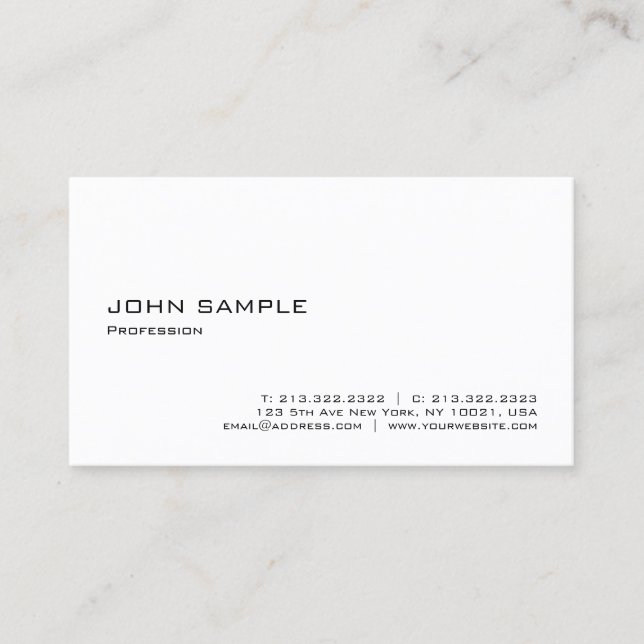 Tarjeta De Visita Plantilla elegante sencilla y moderna profesional (Anverso)