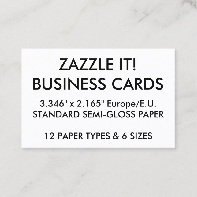 Tarjeta De Visita Plantilla en blanco personalizada personalizado de (Anverso)