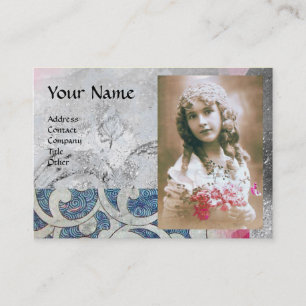 Tarjeta De Visita PLANTILLA FOTOGRÁFICA DE OLAS, azul intenso y vibr