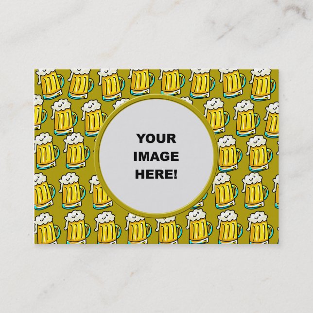 Tarjeta De Visita Plantilla, frontera de la cerveza (Anverso)