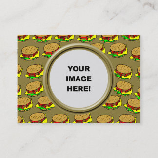 Tarjeta De Visita Plantilla, frontera de la hamburguesa