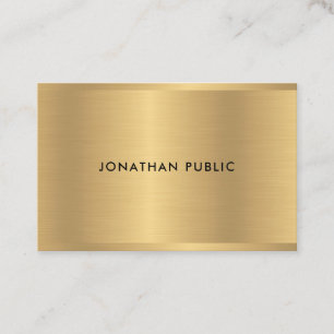 Tarjeta De Visita Plantilla Glam Gold Elegante Lujo Moderno Popular