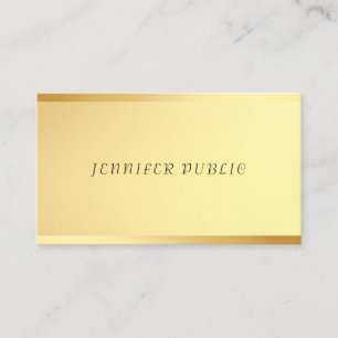 Tarjeta De Visita Plantilla Glamour Gold de diseño moderno y excelen