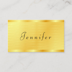 Tarjeta De Visita Plantilla Gold Look Profesional Moderno