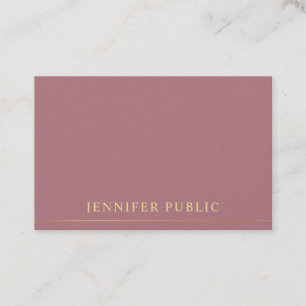 Tarjeta De Visita Plantilla Gold Text Professional Elegant Moderno