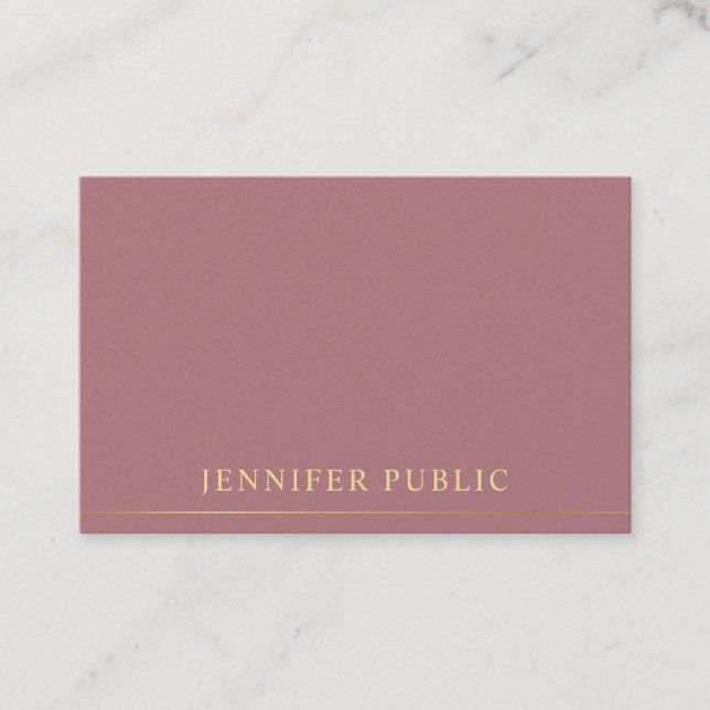 Tarjeta De Visita Plantilla Gold Text Professional Elegant Moderno (Anverso)
